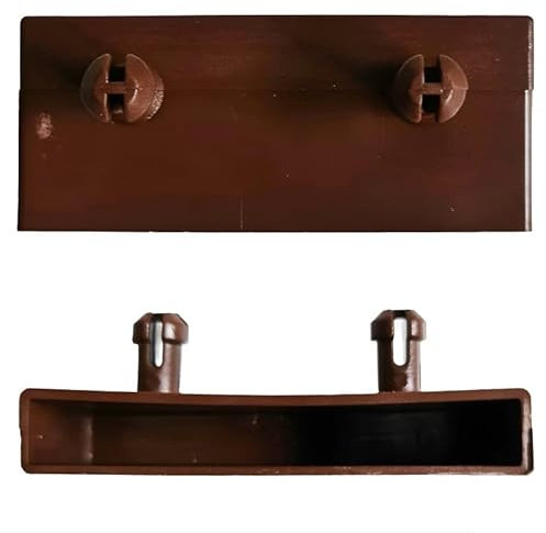 SCM Créations Lot de 20 Embouts de Latte 60mm Marron | Attaches Plastique Renforcé Sommier lit canapé clic clac bz | Fixation Accroche Support Capuchon