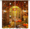 Herbst-Erntevorhänge, Thanksgiving Stroh, Kürbis, Orangenwald, fallende Blätter, Dekor, Fensterbehandlungen, wärmeisolierte Vorhänge für Wohnzimmer, Schlafzimmer, Küche, 106,7 x 114,3 cm