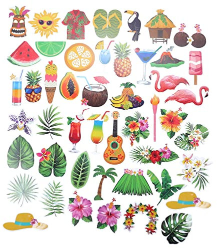 IWOWHERO 80St Hawaii-Aufkleber Notebook-Aufkleber Sommer kinder Buchdekor scrapbooking sticker scrapbook stickers im Hawaii-Stil Laptop- PVC Colorful