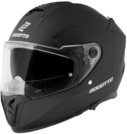 Bogotto FF122 SVK Solid Helm, schwarz matt, M