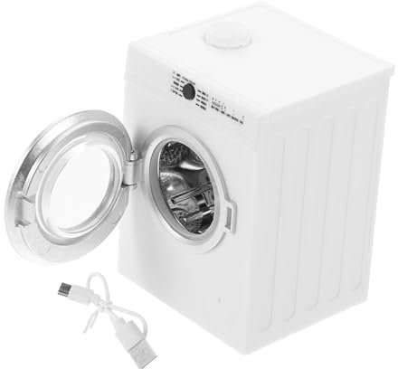KONTONTY Petite Machine À Laver Portable pour Salle De Jeux Appareil Miniature pour Poupées Jouet Interactif Rechargeable À Léchelle 112