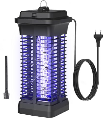 ROVLAK Lampada Antizanzare Elettrico da Interno, Zanzariera Elettrica 6W 1000V UV, Luce Anti Insetti Mosche Ammazza Zanzare Elettrico da Interno per Camera da Letto, Cucina, Soggiorno, Ufficio