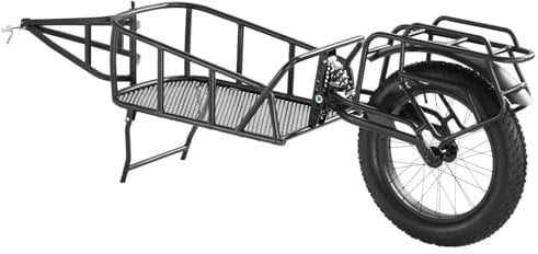 JKELPV Bike Cargo Trailer, 70 lbs Load Capacity, Heavy-Duty Bicycle Wagon Cart, Compact Storage & Quick Release Structure Bike Kickstands Bicycle Stand