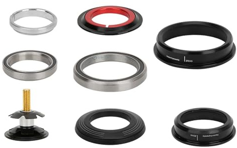 plplaaoo Steuersatz, Fahrrad-Steuersatz, konischer Steuersatz, CNC-ZS44, ZS56, Aluminiumlegierung, doppeltes externes Kegellager für Mountainbike-Steuersatz-Ersatz, 1 Zoll gewindeloses