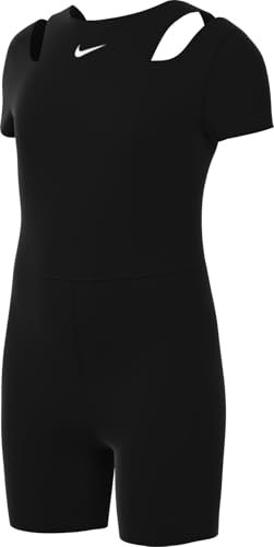 Nike One Dri-Fit Bodysuit Für Ältere Kinder (Mädchen), Black/White, HJ3379-010, L, 12-13 Jahre