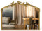 Awhtixbo Rundbogen Spiegel, Der ideale Wanddeko Wandspiegel Barock für Wohnzimmer und Flur,Größe:64X48(H) cm