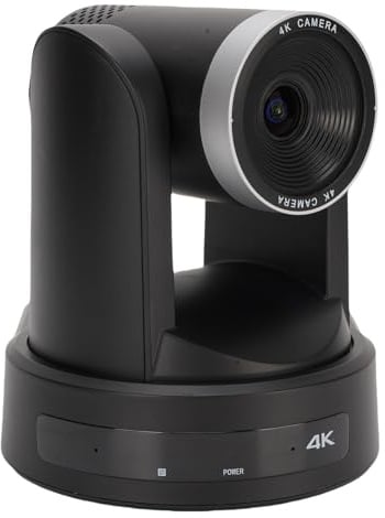 Plyisty 4K PTZ -Kamera mit 12 -Fach Optischer Zoom, HD -Videokonferenzkamera mit Hintergrundbeleuchtungsausgleich, KI -Autoverfolgung, Tonaufnahme, für Live -Streaming -Meeting (EU-Stecker)