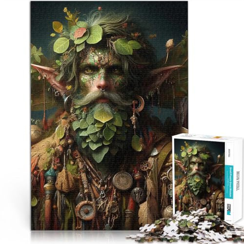 Puzzles pour Adolescents 1000 pièces Portrait de la forêt des Elfes Jeu intellectuel Jouet Améliorer la mémoire 38x26cm