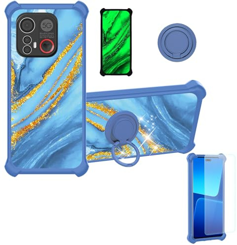 Aroepurt hülle Kompatibel Für Emporia ME.6 Hülle Case Handyhülle Schutzhülle Cover [Mit 9H Härte HD Schutzfolie] PC + Silikon Ständer JSL-LDL