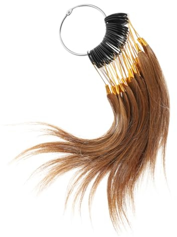 Haarfarbenmusterring aus Echthaar, 30 Stück für Farbtests im Salon | Leicht und Tragbar, für Friseure und Farbtrainer, Professionelle Muster für Haarfärbung