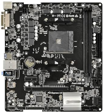 WLTDYZZLDN Scheda Madre Fit for ASROCK A320M-DGS Supporta Ryzen 5 5600 5700X3D DDR4 3200+(OC) NVME M.2 Interfaccia PCIe 3.0 AM4 Motherboard