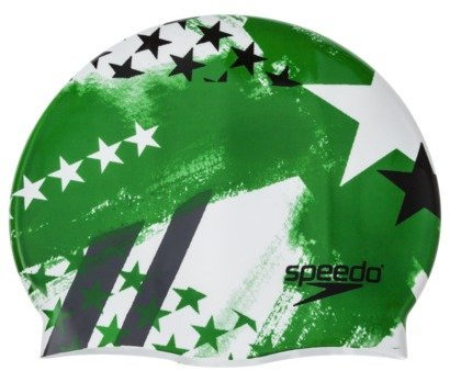 Speedo Adult Home of Fast Lochte Green Silicone Cap