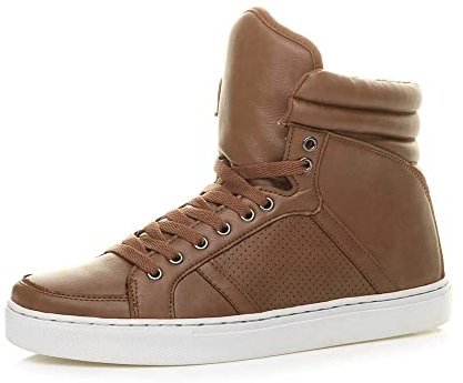 AJVANI lace up Casual Flat hi high top Ankle Boots Trainers Size 8 42