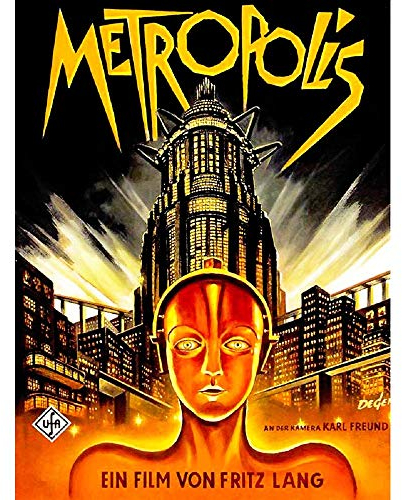 Wee Blue Coo Vintage Film Movie Metropolis 1927 Sci Fi Future Art Print Poster Wall Decor Kunstdruck Poster Wand-Dekor-12X16 Zoll