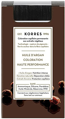 Permanente Haarfarbe mit Arganöl. Korres