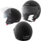 Casco Jet Scooter Moto ECE 22-06 Doppia Visiera Parasole Nero Opaco XS