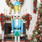 CDL 120cm 48 4Ft Tall Life-Size Large/Giant Blue Christmas King On Stand Holds Golden Scepter For Indoor Outdoor Xmas/Event/Ceremonies/Commercial Decoration(4 Feet,King Blue K17)