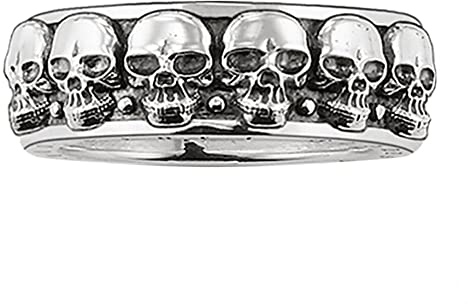 THOMAS SABO Silber-Ring Totenköpfe TR1878-001-12-58 Ringgröße 58/18,5