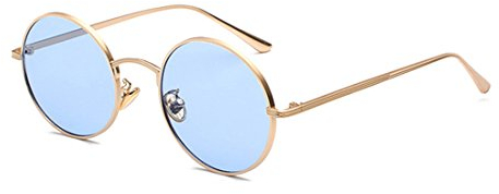 Inlefen Runde Metallrahmen Gläser Vintage Kreis Sonnenbrille für Männer und Frauen
