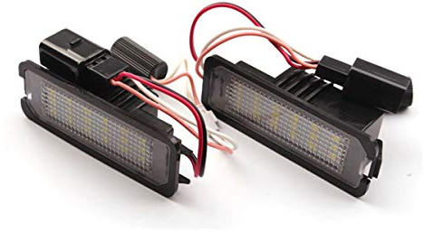 FOLGEMIR TOP LED Kennzeichenbeleuchtung, Nummernschilder Licht Xenon Weiss, CanBus, fehlerfrei für Golf, Passat, Polo, Boxster, Cayman, Carrera