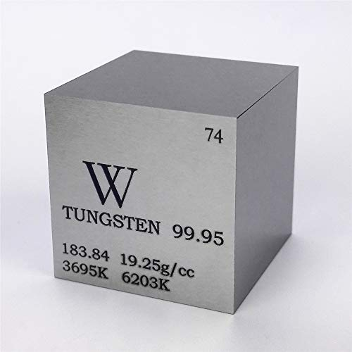 Wolfram-Würfel, 38 mm, 1.051 g, 99,95% Periodendensystem-Gravur