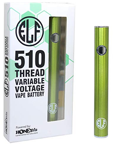 HoneyStick Vape Pen Battery Starter Kit Rechargeable for 510 Thread Cartridges Elf Stick USB Variable Voltage 400 mAh Vaporizer for CBD and Thick Oil Electronic Vaporizer No Nicotine (Green)