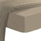 Pizuna 400 Fadenzahl spannbettlaken 150x200-160x200cm Einfach Taupe,100% Langstapelige Baumwolle Spannbetttuch, Weiche Mako Satin-Webart passt bis zu 40 cm Matratzenhöhe (100% Baumwolle bettlaken)