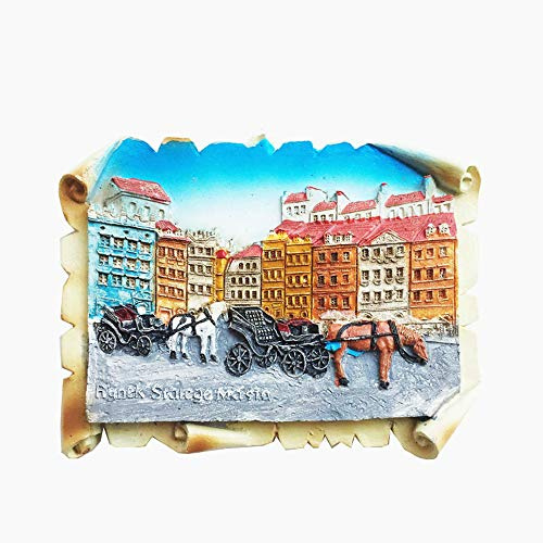 3D Old Town Square Warschau Polen Kühlschrankmagnet Souvenir Geschenk Home Küche Dekoration Magnetaufkleber