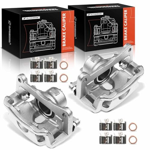 A-Premium Disc Brake Caliper Assembly with Bracket Compatible with Select Mazda Models - 6 2014 2015 2016 2017 2018 2019, L4 2.5L - Front Driver and Passenger Side, 2-PC Set