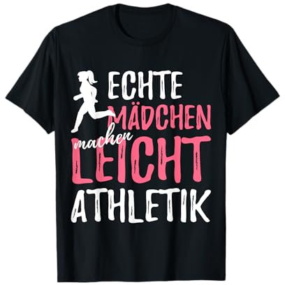 Echte Mädchen Machen Leichtathletik Sport Laufen T-Shirt