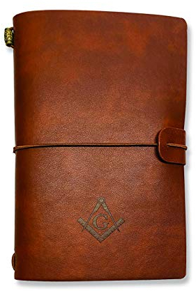 Square & Compass Freimaurer-Tagebuch, Leder, Braun