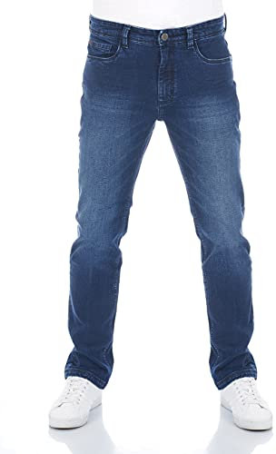 riverso RIVChris Jeans pour homme Coupe droite Coton Denim Stretch Noir Bleu Gris W29 W30 W31 W32 W33 W34 W36 W38, Denim bleu foncé (19400)., 31W x 34L