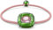 Swarovski Dulcis Armband, Rosa Kordel-Armband mit Grünem Anhänger und Rosa Kristall