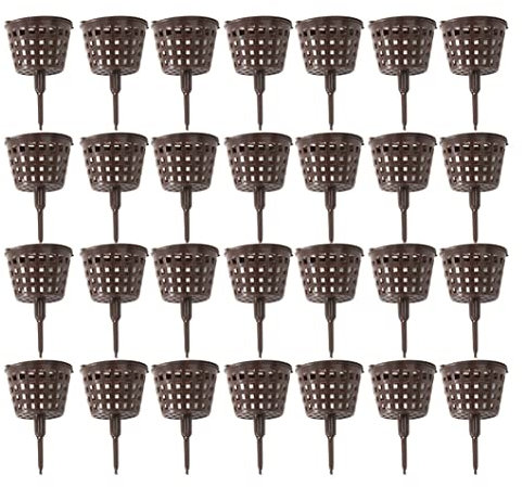 100 PCS Bonsaï Boîte D'engrais Bonsaï Panier D'engrais Réutilisable En Plastique Jardin Outil Couverture Boîte Panier Pots Plante Cultiver Engrais Conteneur Boîte pour Fleur Plante(4 * 6 cm)