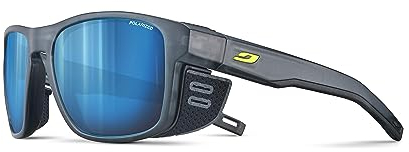 JULBO Unisex Shield M Sunglasses, Schwarz/Gelb, One Size