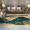 CIHCOHOME Kissen Kiefer bei Aoyama Rugs Katsushika Hokusai Style Leicht zu reinigender Teppich mit Rutschfester Rückseite für Wohnzimmer-Schlafzimmer-Bodenteppich 120x170cm