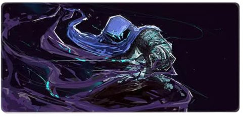AVIMYA Valorant Grand tapis de souris de jeu étendu, pour clavier complet, grand tapis de souris XXL, lavable et antidérapant, pour décoration de bureau (omen) (900 x 400 x 3 mm)