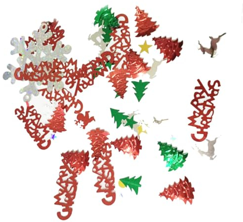 PRETYZOOM Weihnachtsdekoration Weihnachtsbaum Konfetti für das neue Jahr weihnachten streudeko komfetti jahrestag Geburtstag Konfetti Hochzeitsdekoration Blitz Esstisch Pailletten schmücken