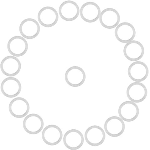 20 Stück Silikon-O-Ringe für Babys, Schnuller-Clips, Weiche Silikon-Ringbefestigung, Halter, Weiche Baby-Relief-Beißring-Halterringe für Babyshow oder Geburtstag (Transparent)