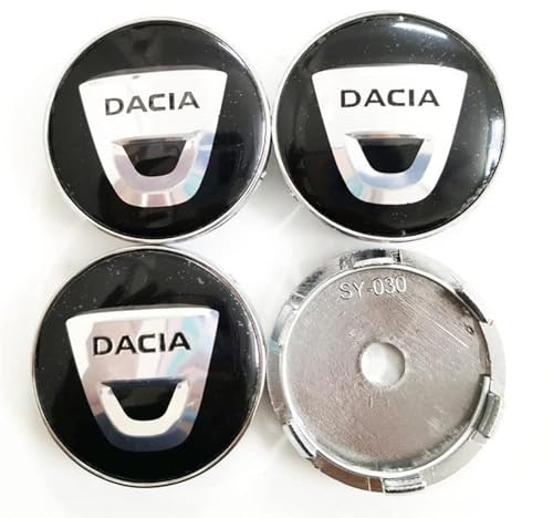 NOLLAM 4 Stück Nabendeckel für Dacia Duster Logan Sandero Lodgy 60mm Radnabendeckel Felgendeckel Radnabenkappen Felgenkappen Nabenkappen Wheel Caps Radnabenabdeckung