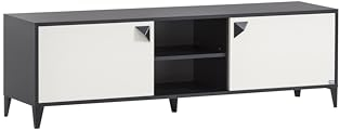 LOOKS by Wolfgang Joop Lowboard Classic, schwarz matt/cremebeige, 160 x 39 x 48,7 cm