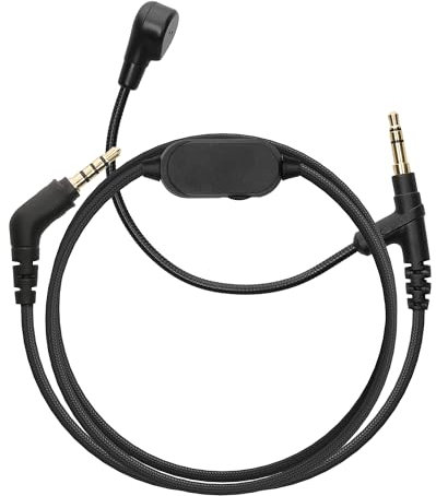 kwmobile Kopfhörerkabel für Sony WH-1000XM5 / WH-1000XM4 / MDR-100ABN / V-Moda - Ersatz Kabel 200 cm Mikrofon Lautstärkeregler - 3.5mm Klinke
