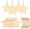 50 Natur Sterne Holzsterne Weihnachten Anhänger Holzanhänger Deko 8 cm Christbaumanhänger Sternanhänger