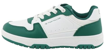 Tom Tailor Kids 9570100001 Sneaker, White-Green, 32 EU