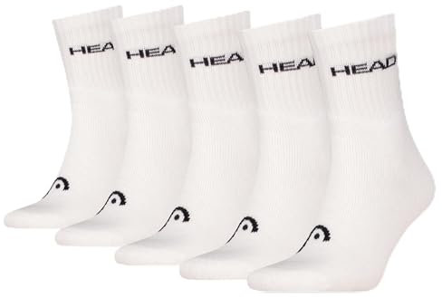 HEAD Sports Crew Sock, Blanc, 43-46 (Lot de 5) Mixte