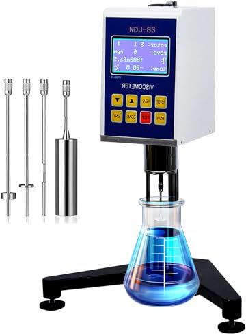 KJZQXYX Digital Rotary Viscometer, LED display Lab Viscometer with 4 Rotor, 10-6, 000,000 mPa.s Viscosity Meter Tester (Ndj)