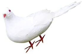 Levemolo Friedenstaube Weiße Schaumstoff Kunststoff Figur für Hochzeit Deko | Realistische Optik, Leicht zu Montieren, für Saisonale Displays und Verlobung, Attraktiver Vogel