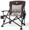 EVER ADVANCED Camping Chair for Adults Oversized 230KG, Folding Chair for Heavy People with Side Pocket, Heavy Duty Extra Wide Garden with Hard Armrest Foldable Fishing Outdoor Red