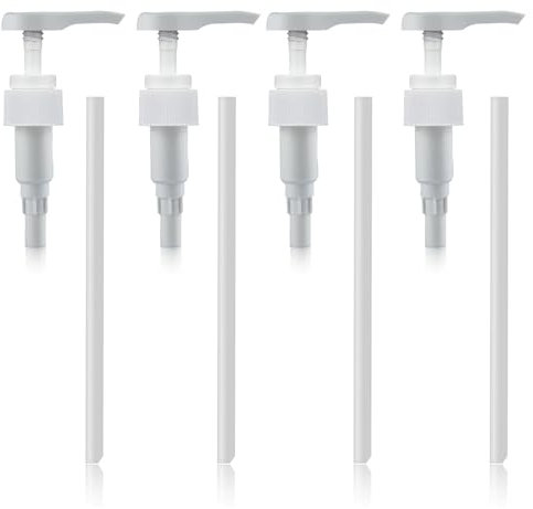 Lot de 4 pompes de dosage, pompe à sirop, distributeur de shampoing, pompe doseuse de 1 l de sirop