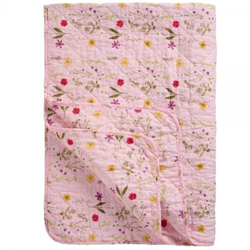 IB Laursen Quilt rosa m/Gartenblumen